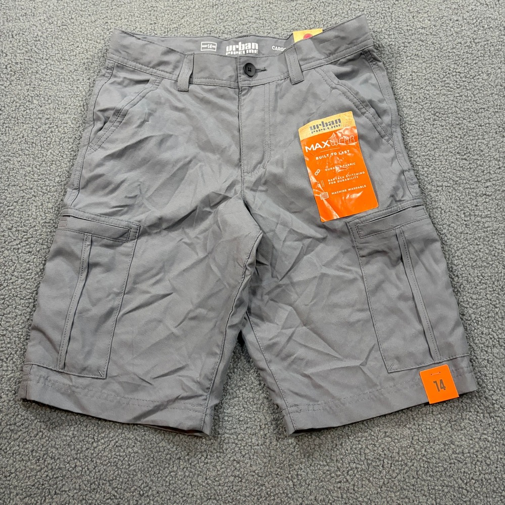 Urban Pipeline Cargo Shorts Boys 14 Grey Castlerock Simple Microfiber EU81X912R